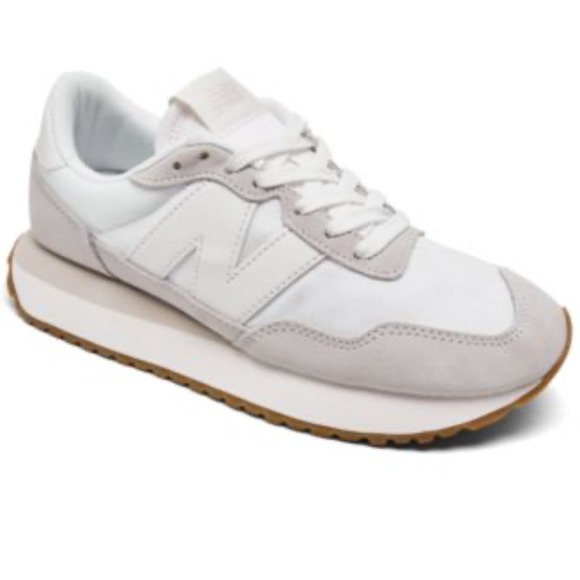 New Balance Shoes - New Balance Women's 237 Casual Sneakers Whote Gray Retro Comfort Sporty size 8